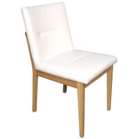 Stuhl mit Polstersitz und Polsterrücken Buche hell geölt Leder unter Esszimmer > Stühle > Gepolsterte Holzstühle