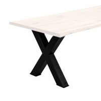 Tischgestell X Fuss pulverlackiert schwarz (Set-2 Sück) unter Esszimmer > Esstische