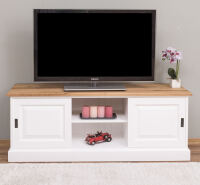 TV-Lowboard mit Schiebetren im Landhausstil - Eichenplatte Konfigurator alles frei whlbar unter Wohnraum > TV-Sideboards