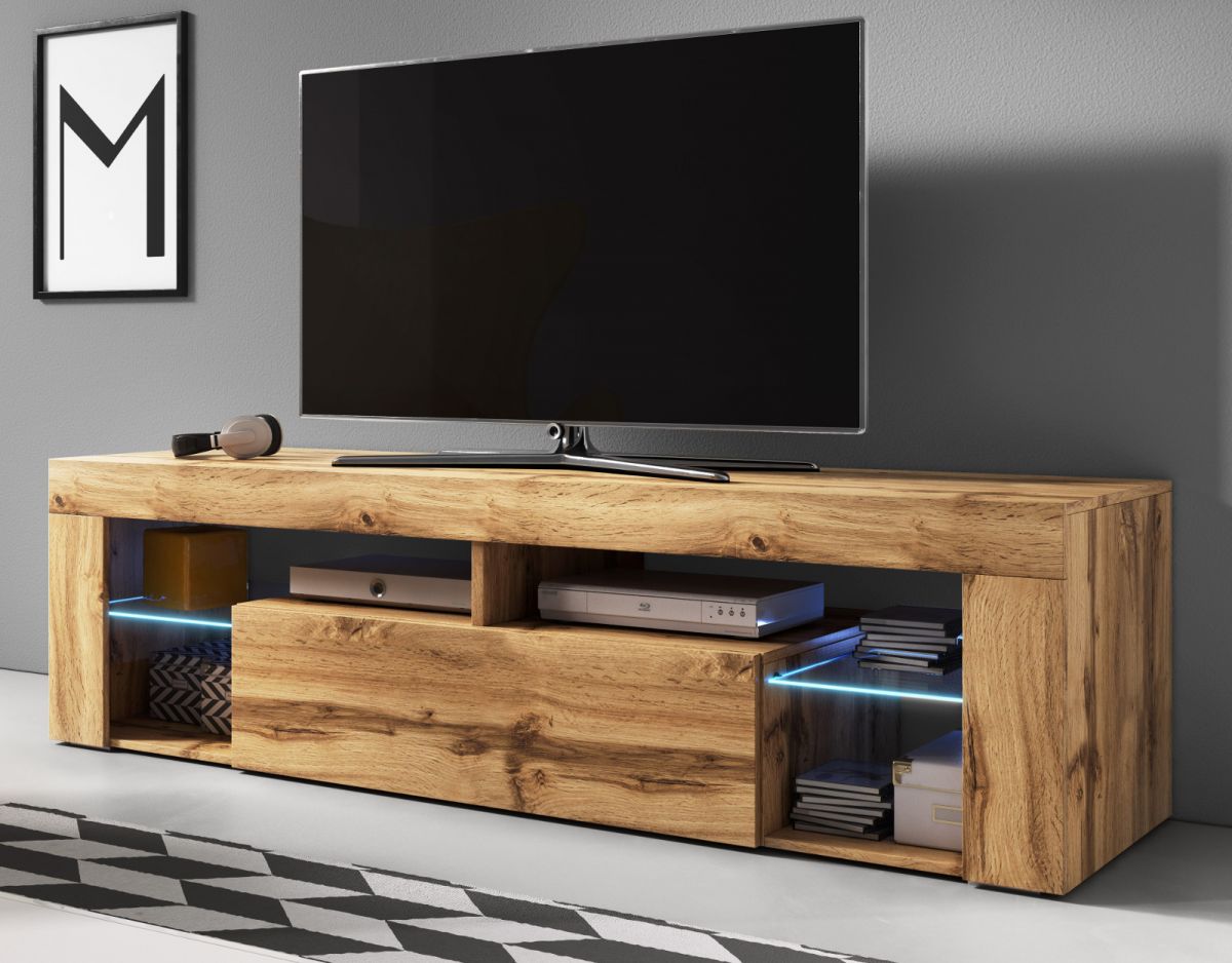 TV-Lowboard Mount in Wotan Eiche 140 x 51 cm unter Wohnzimmer > TV-Mbel und Medienmbel > TV Lowboard Holz