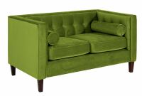 Vintage 2-Sitzer Sofa Jeronimo Samtvelours oliv