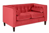 Vintage 2-Sitzer Sofa Jeronimo Samtvelours rot unter Wohnraum > Sofas & Couches