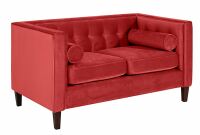 Vintage 2-Sitzer Sofa Jeronimo Samtvelours ziegel