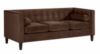 Vintage 3-Sitzer Sofa Jeronimo Samtvelours braun unter Wohnraum > Sofas & Couches