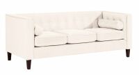 Vintage 3-Sitzer Sofa Jeronimo Samtvelours creme