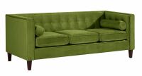 Vintage 3-Sitzer Sofa Jeronimo Samtvelours oliv
