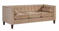 Vintage 3-Sitzer Sofa Jeronimo Samtvelours sand