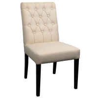 Vintage Esszimmerstuhl Diana beige mit Knöpfen unter Esszimmer > Stühle > Gepolsterte Esszimmerstühle