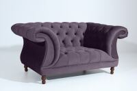 Vintage Sessel Ivette Samtvelours purple