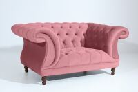 Vintage Sessel Ivette Samtvelours rose