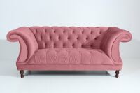 Vintage Sofa Ivette - 2-Sitzer Samtvelours rose